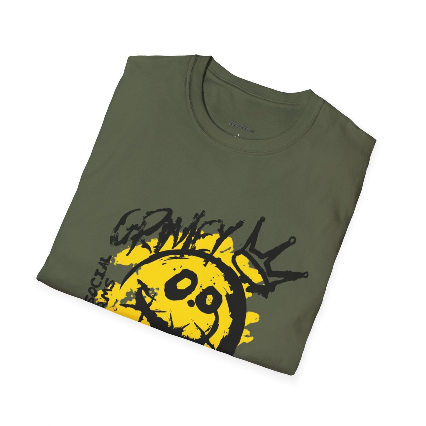 Graphic Tee Grimey Limited Edition — 'Trust Your Crazy Idea' Smiley Face Streetwear T‑Shirt