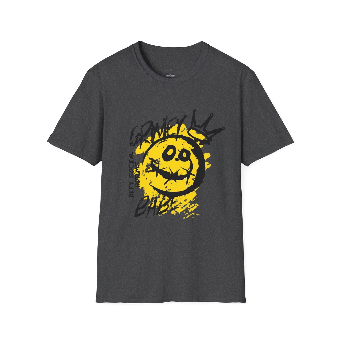Graphic Tee Grimey Limited Edition — 'Trust Your Crazy Idea' Smiley Face Streetwear T‑Shirt