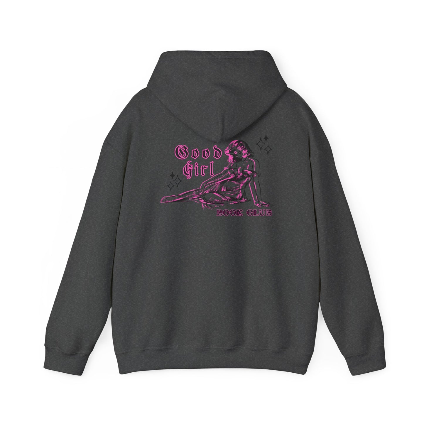 Good Girl Book Club Hoodie — Retro Pinup Reading Club Pullover