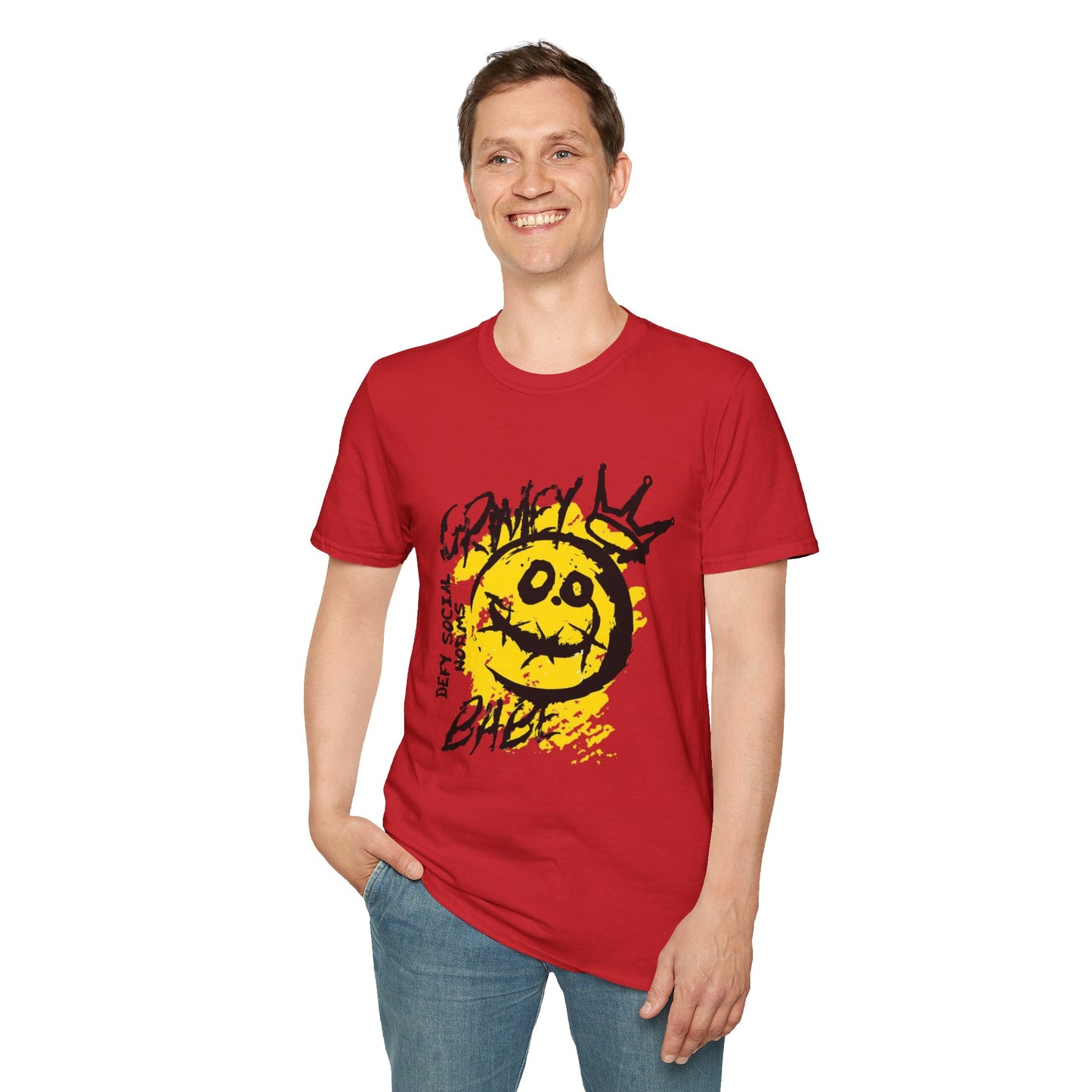 Graphic Tee Grimey Limited Edition — 'Trust Your Crazy Idea' Smiley Face Streetwear T‑Shirt