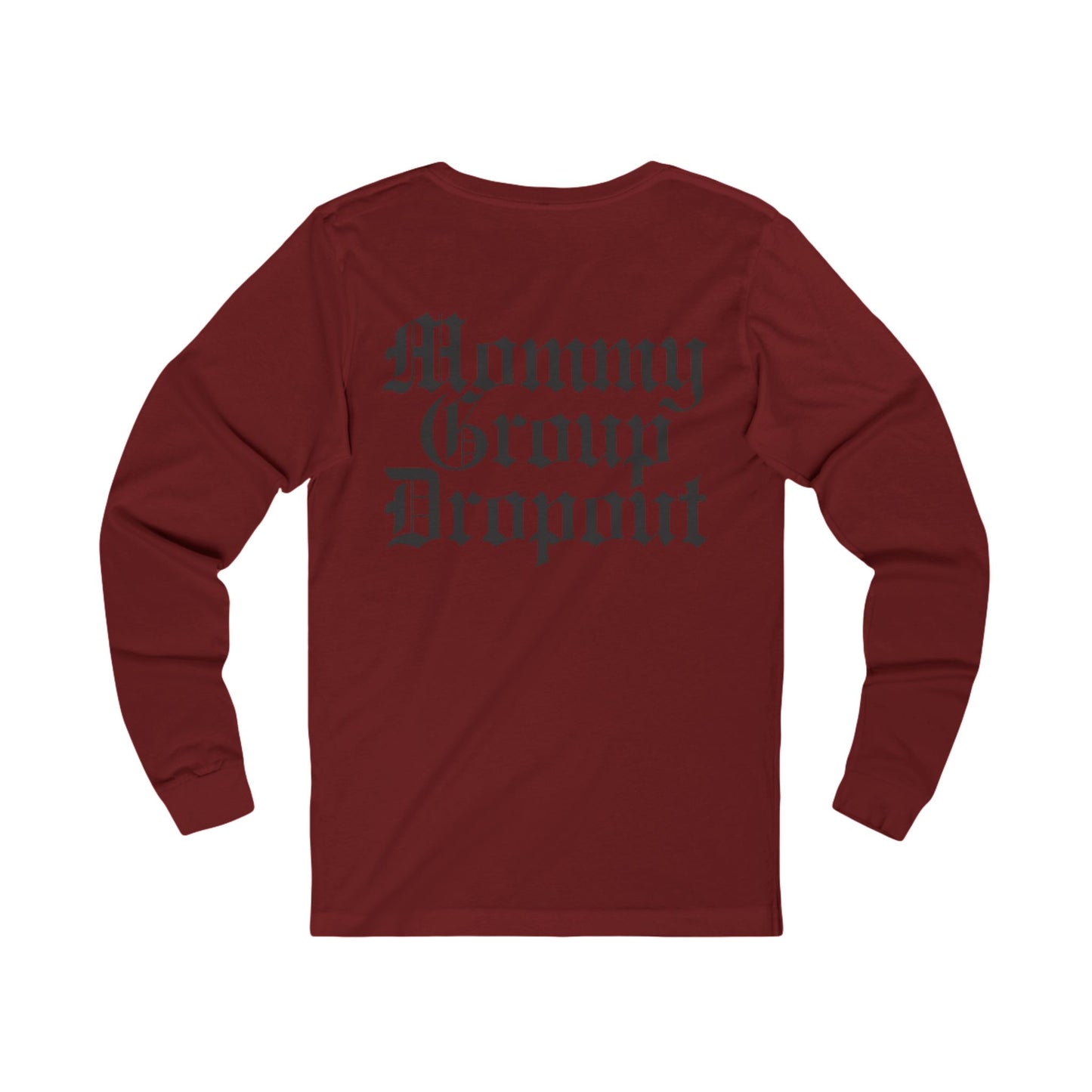 Mommy Group Dropout Long Sleeve Tee — Gothic Crown Graphic