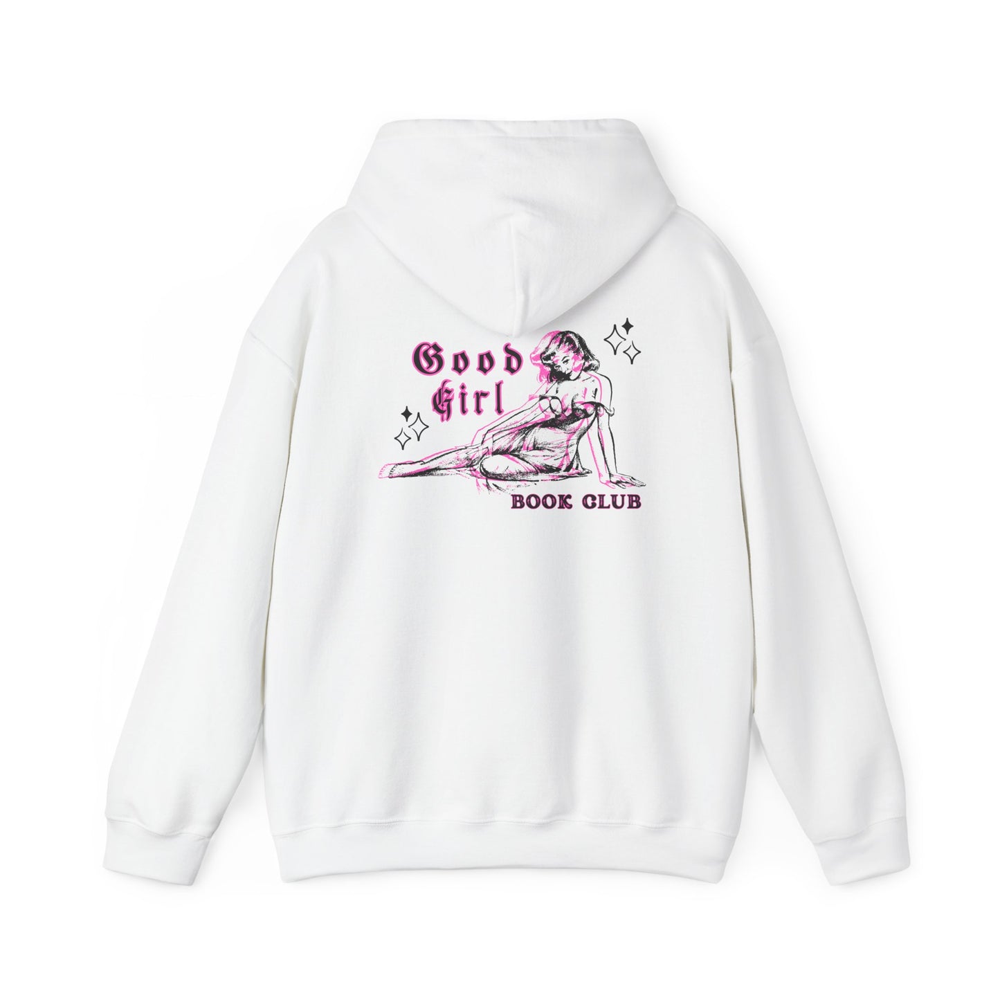 Good Girl Book Club Hoodie — Retro Pinup Reading Club Pullover