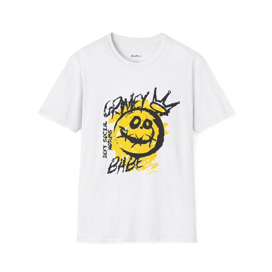 Graphic Tee Grimey Limited Edition — 'Trust Your Crazy Idea' Smiley Face Streetwear T‑Shirt