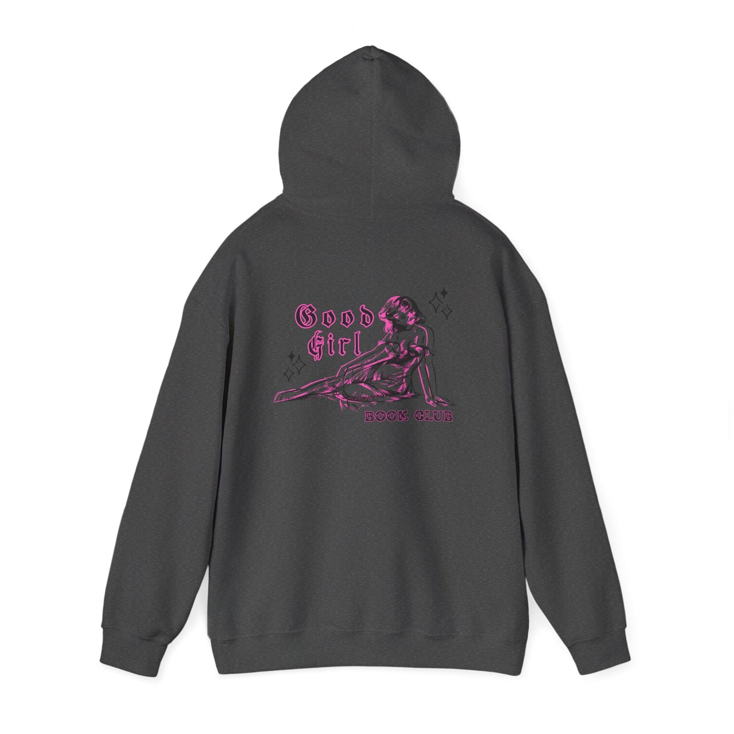 Good Girl Book Club Hoodie — Retro Pinup Reading Club Pullover
