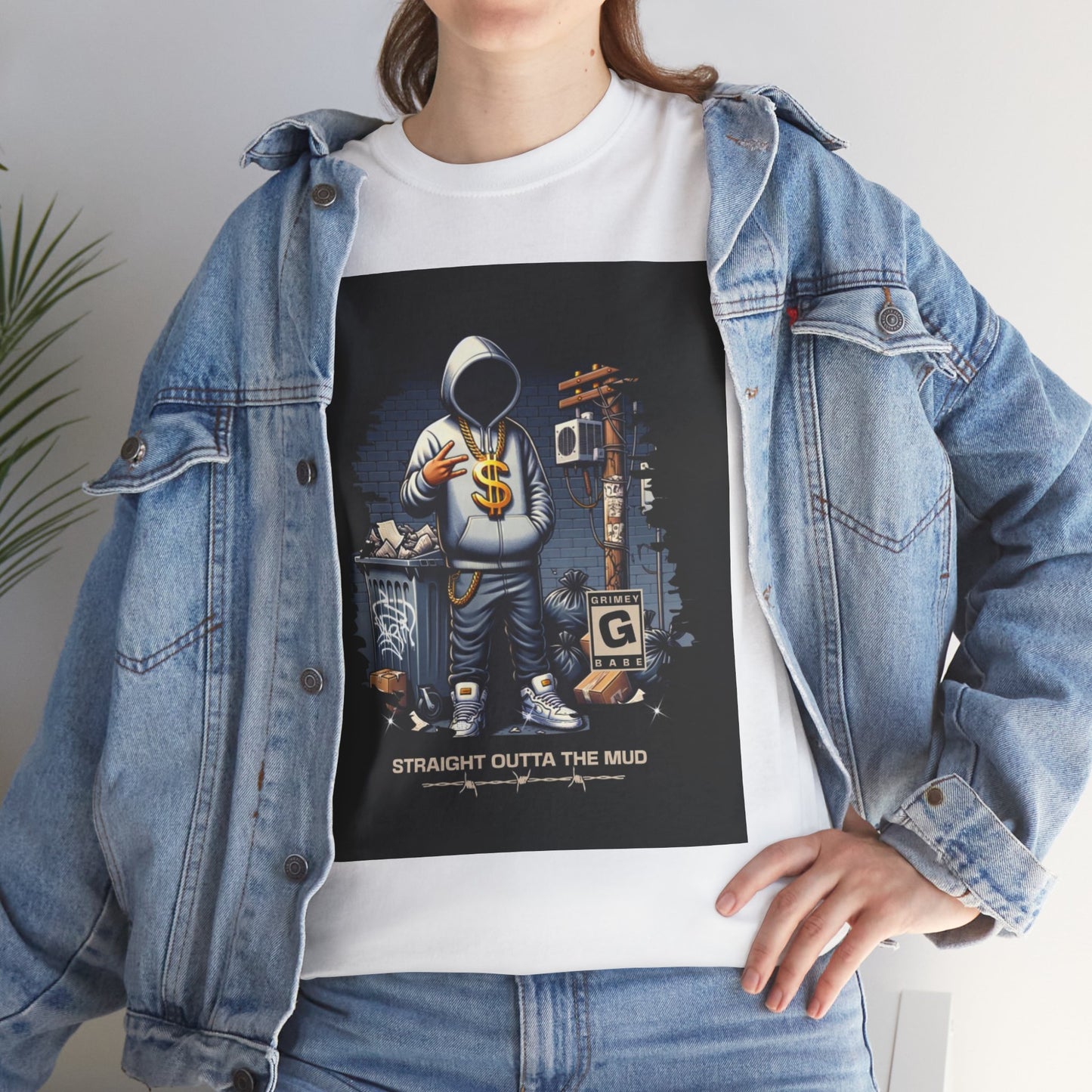 Grimey Limited ed. Streetwear Tee — "Straight Outta the Mud" Graphic T-Shirt