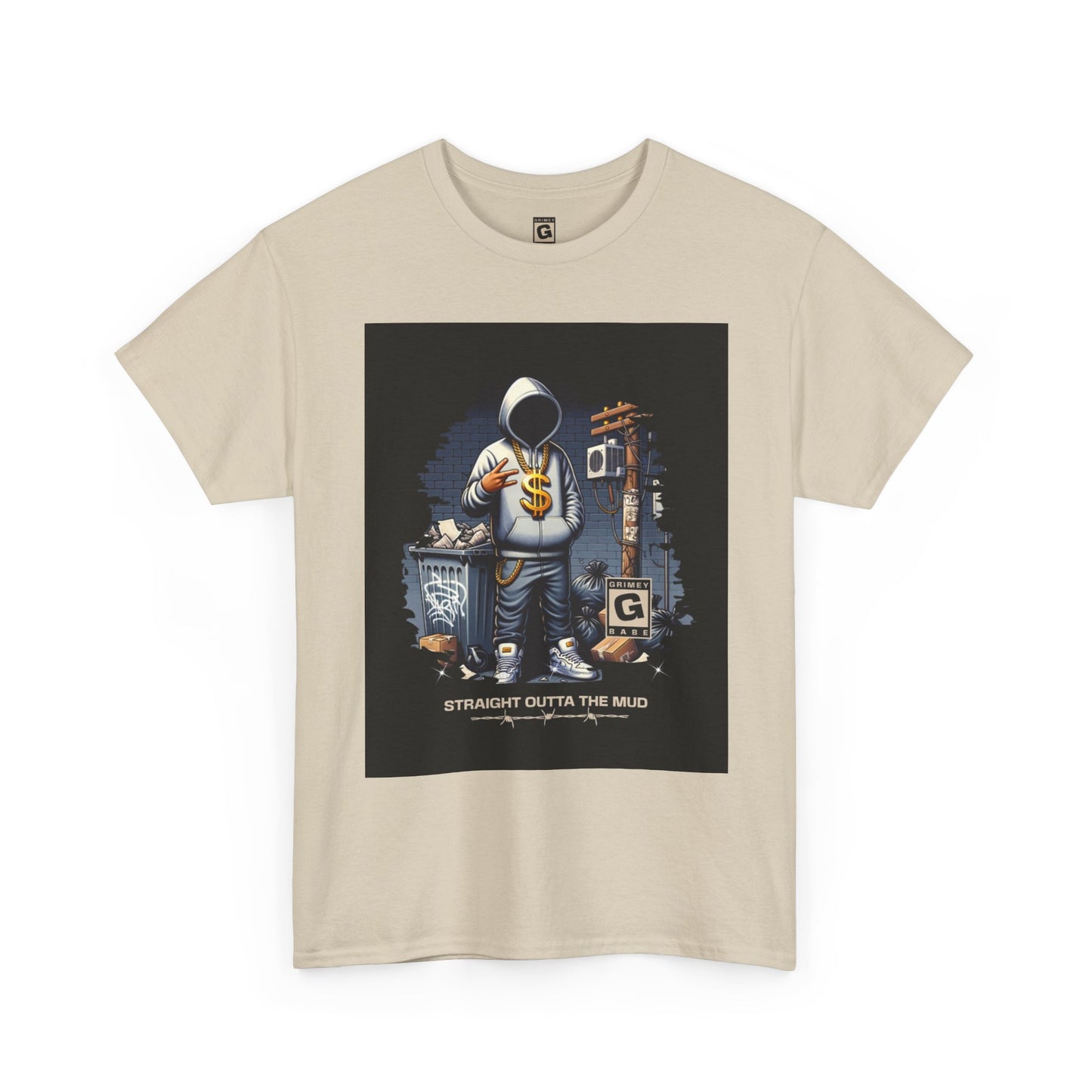 Grimey Limited ed. Streetwear Tee — "Straight Outta the Mud" Graphic T-Shirt