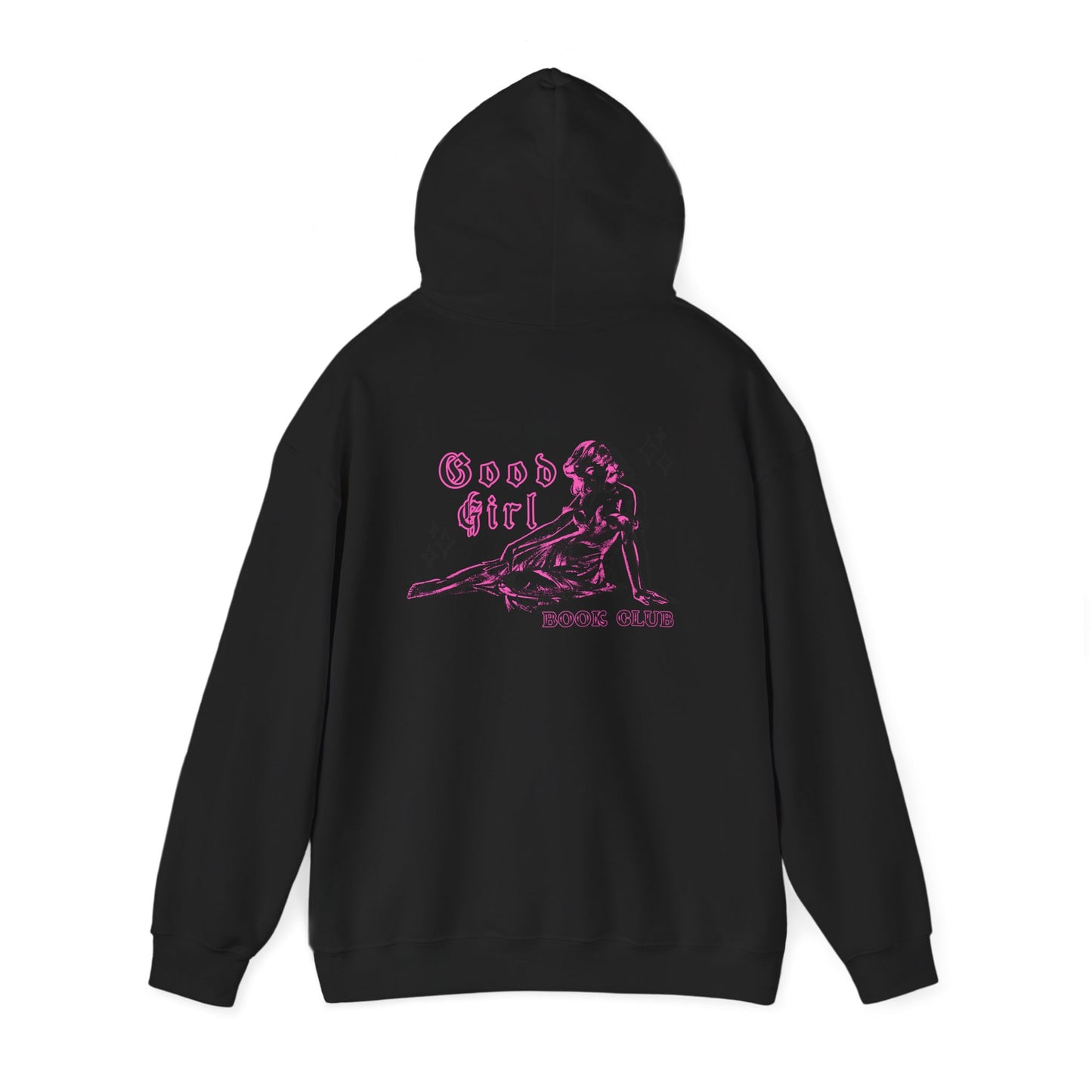 Good Girl Book Club Hoodie — Retro Pinup Reading Club Pullover