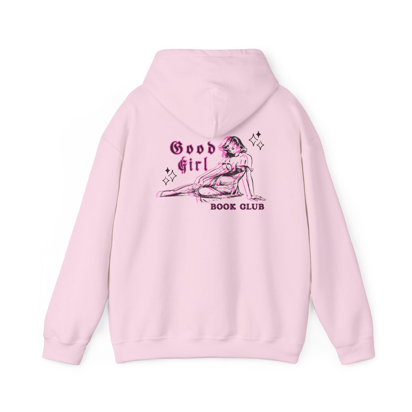 Good Girl Book Club Hoodie — Retro Pinup Reading Club Pullover