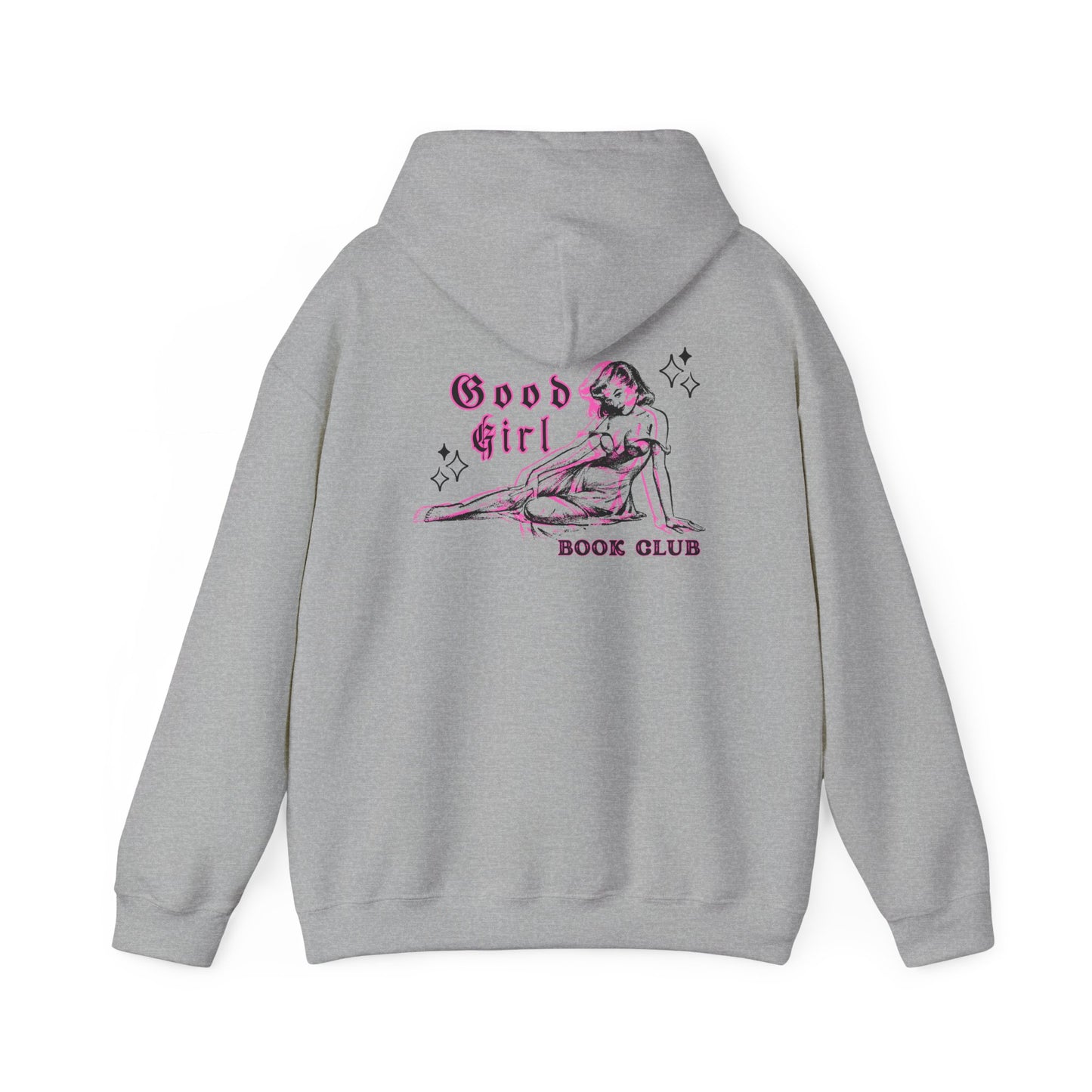 Good Girl Book Club Hoodie — Retro Pinup Reading Club Pullover