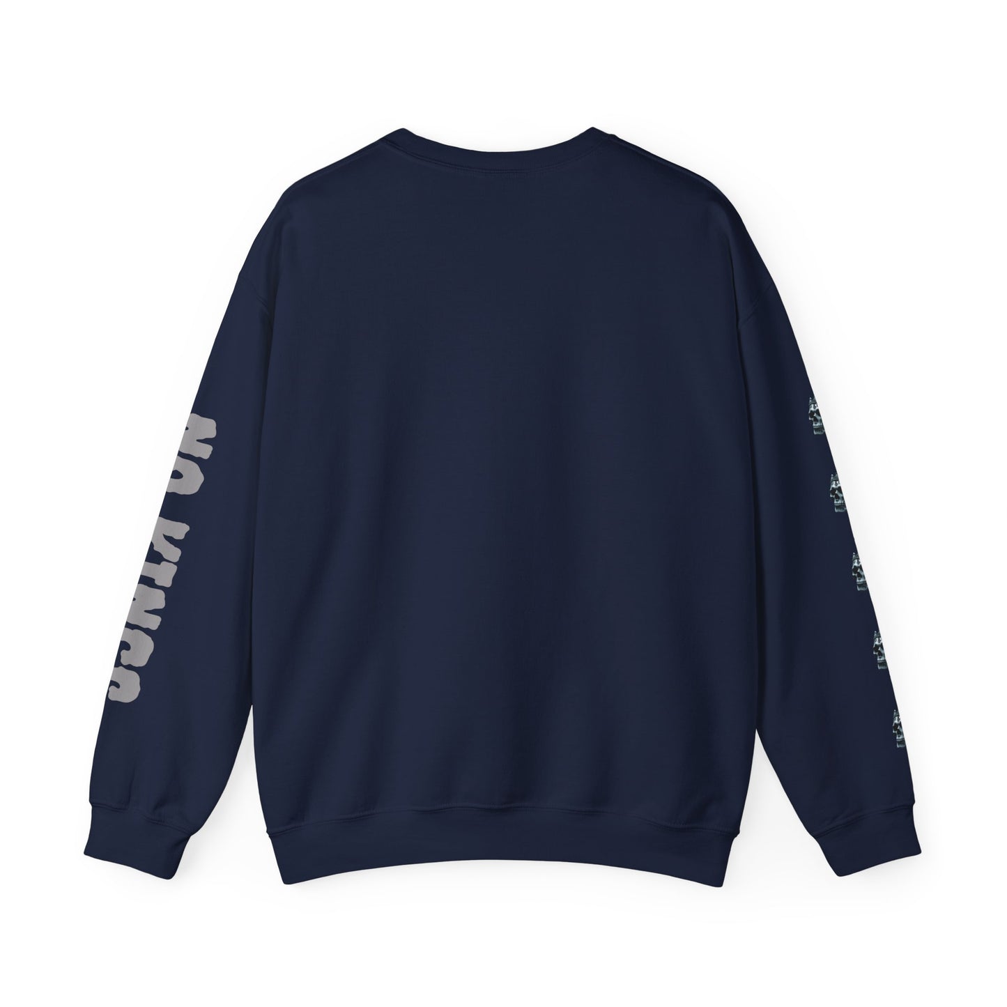 Skull No King's Crewneck Sweatshirt — Gothic Skull Graphic Pullover