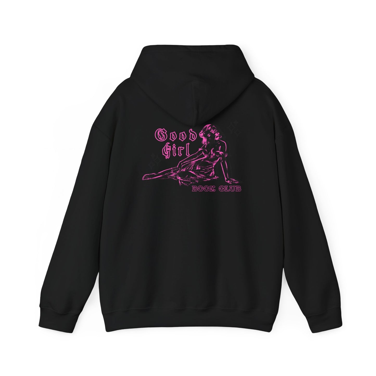 Good Girl Book Club Hoodie — Retro Pinup Reading Club Pullover