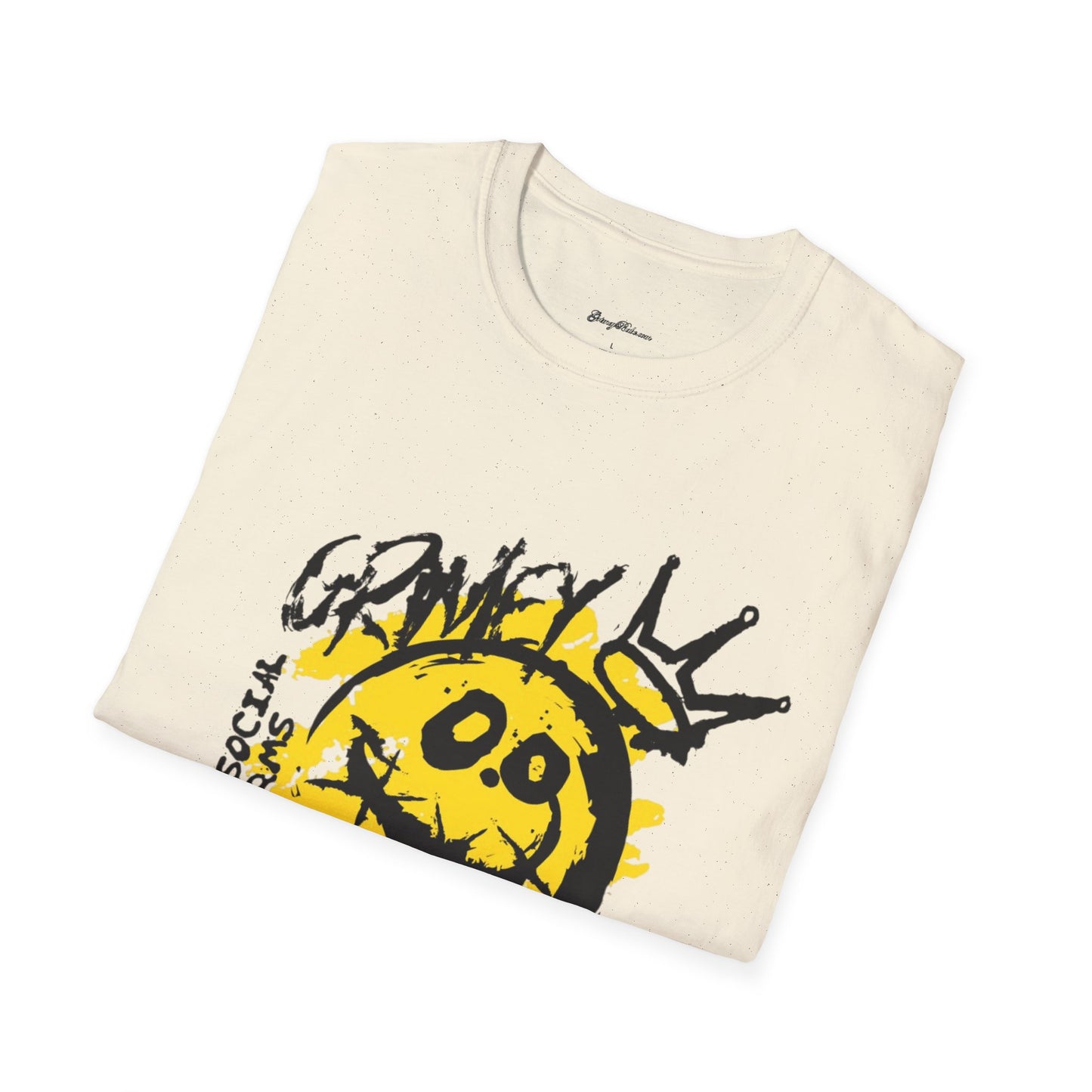 Graphic Tee Grimey Limited Edition — 'Trust Your Crazy Idea' Smiley Face Streetwear T‑Shirt
