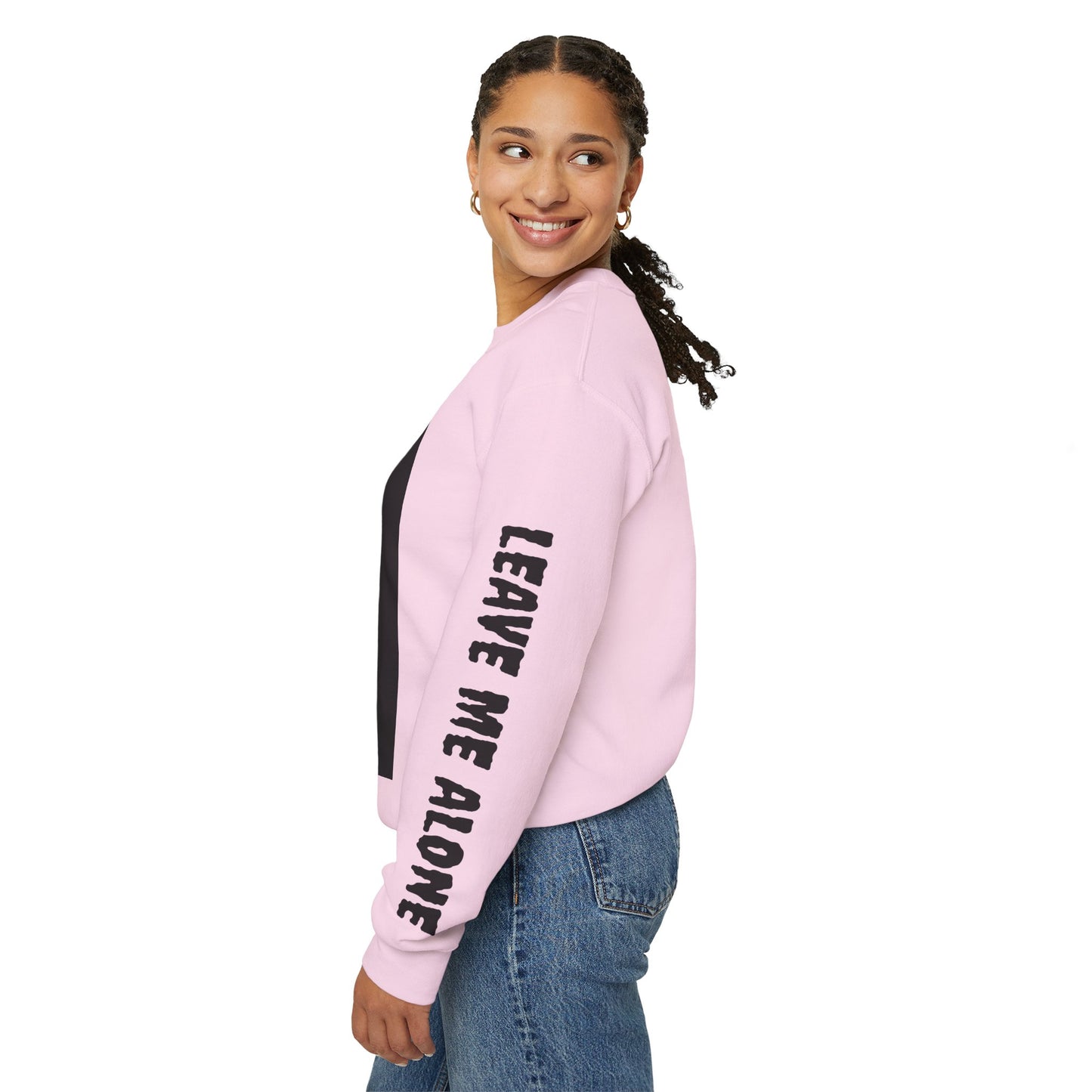 overstimulated  Crewneck Sweatshirt — 'leave me alone' Gothic Rose Design