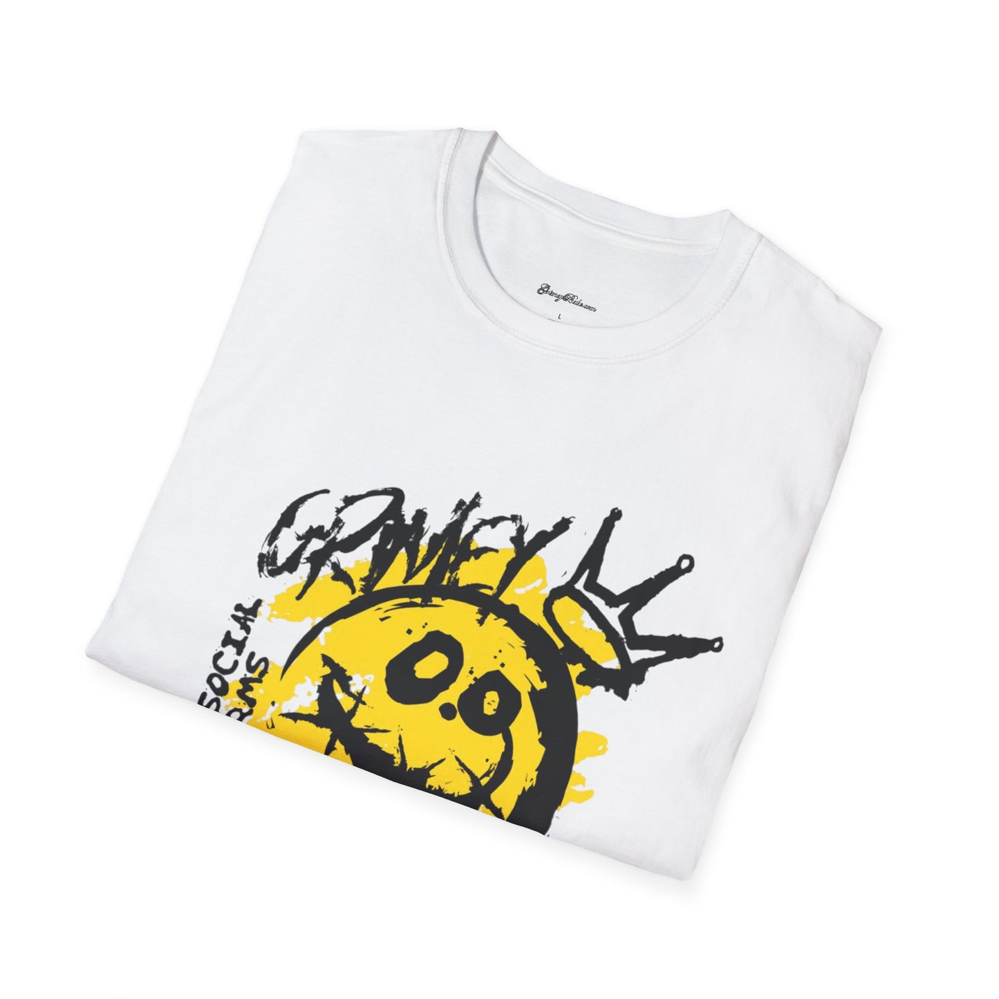 Graphic Tee Grimey Limited Edition — 'Trust Your Crazy Idea' Smiley Face Streetwear T‑Shirt