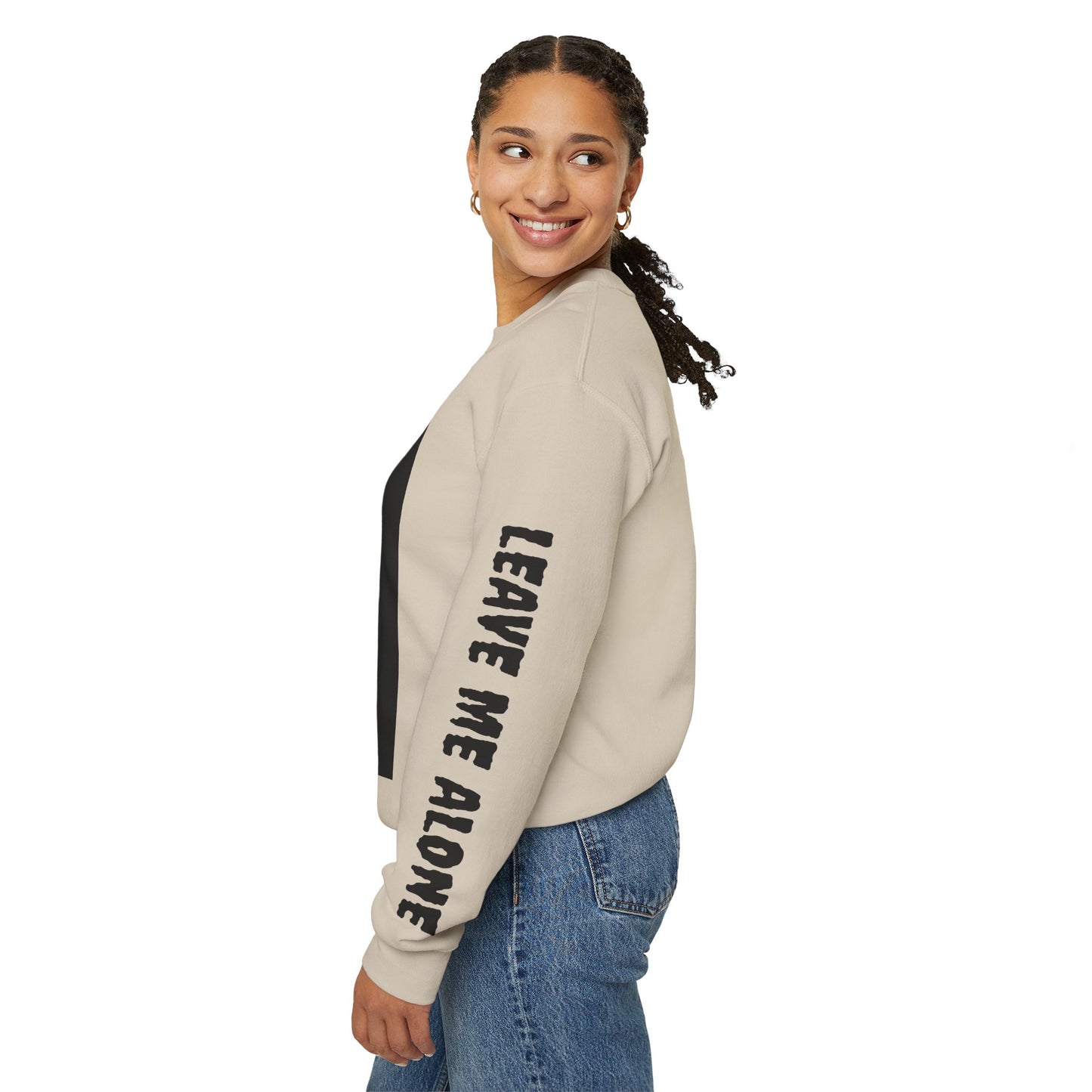 overstimulated  Crewneck Sweatshirt — 'leave me alone' Gothic Rose Design