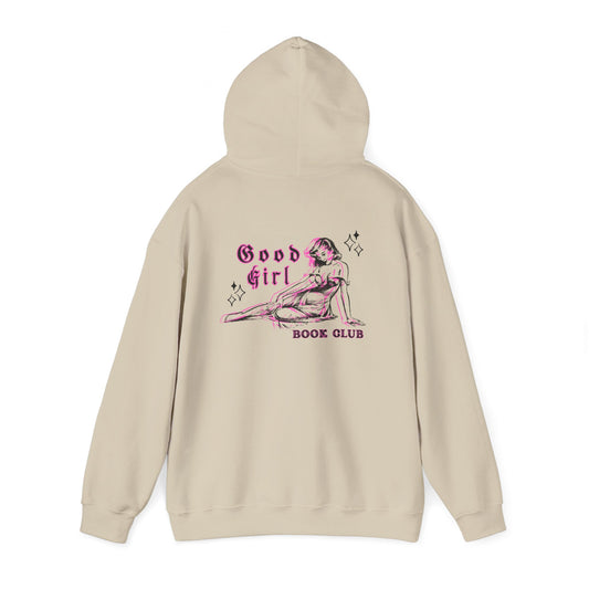 Good Girl Book Club Hoodie — Retro Pinup Reading Club Pullover