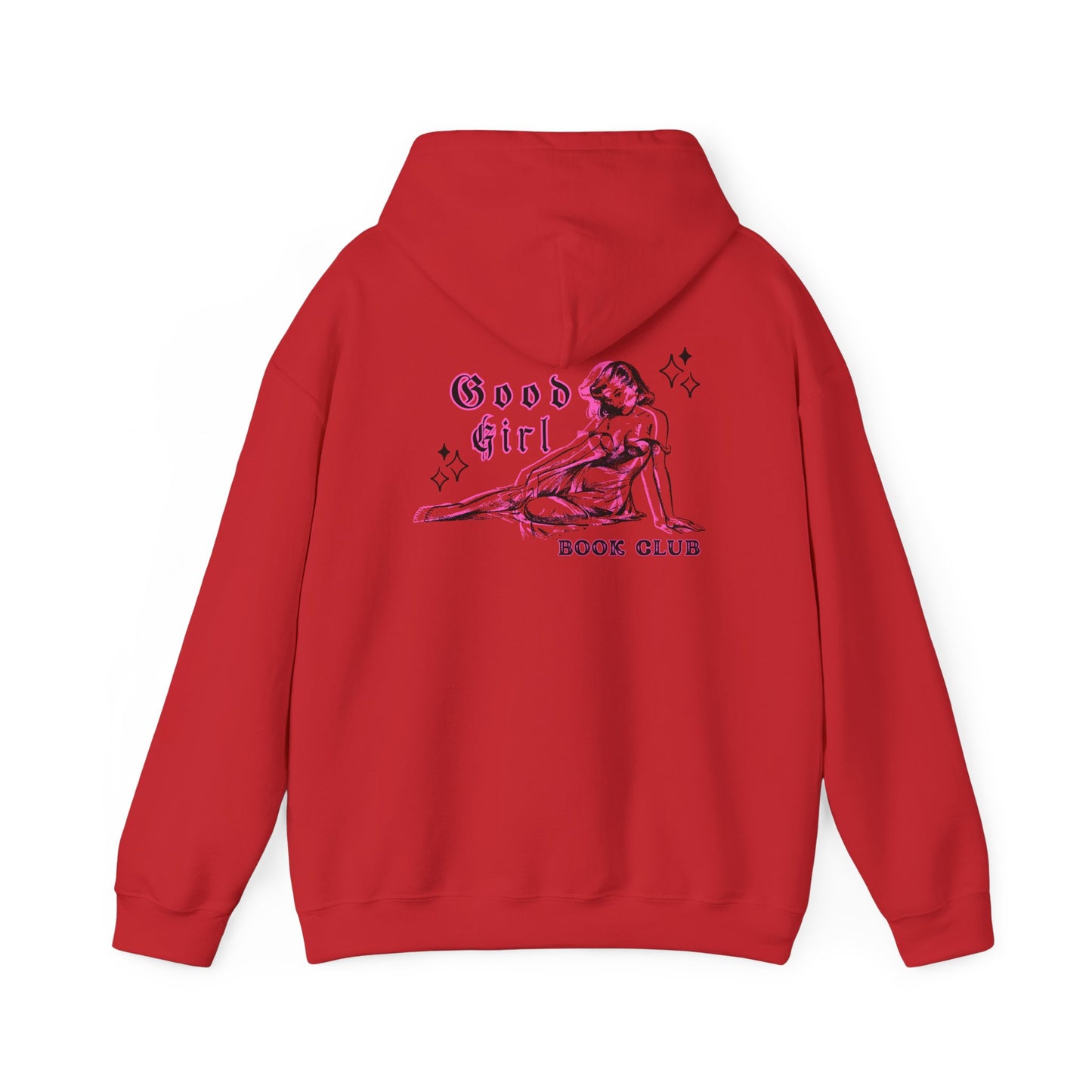 Good Girl Book Club Hoodie — Retro Pinup Reading Club Pullover